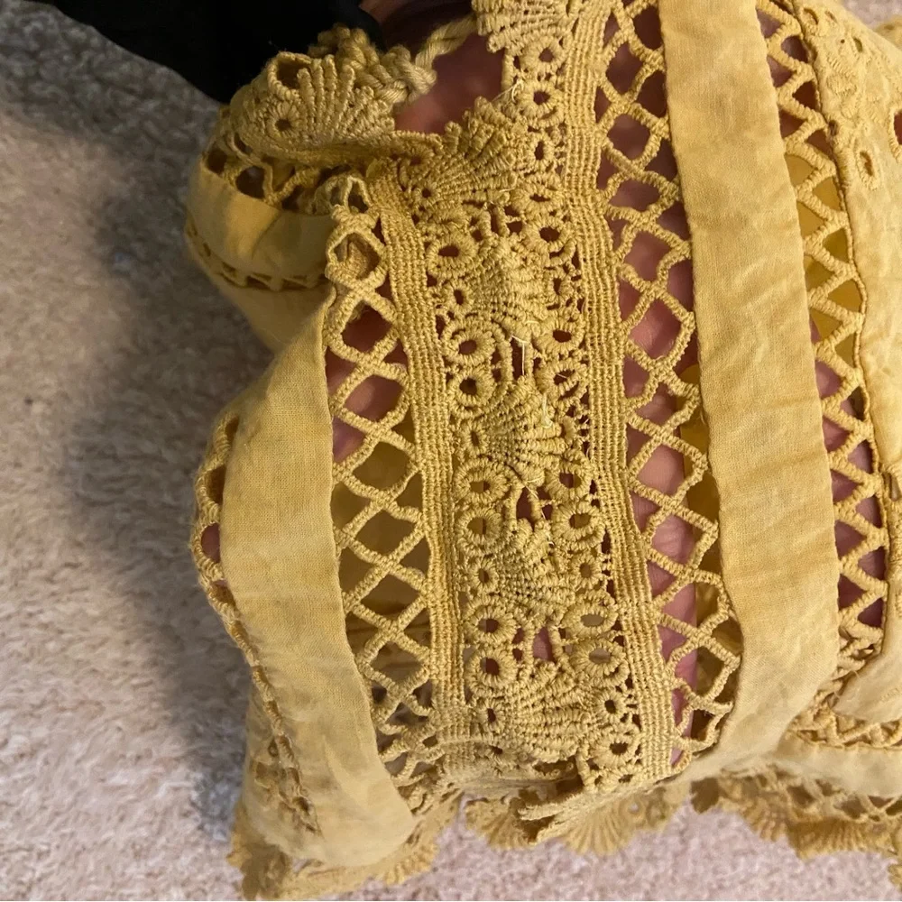 EUC Free People Garden Party Yellow/Mustard Cami Size XSmall - Picture 6 of 7